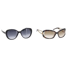 Jimmy Choo Sonnenbrille aus Kunststoff 2 Set Brown Black Auth BA12499