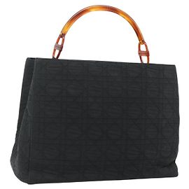 Borsa Christian Dior Canage Lady Dior in nylon nero con dettagli argento Autentica 177847