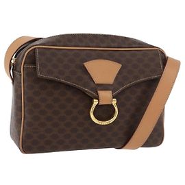 Céline Borsa a Spalla CELINE in Tela Macadam PVC Pelle Marrone Oro Autentica am11493A