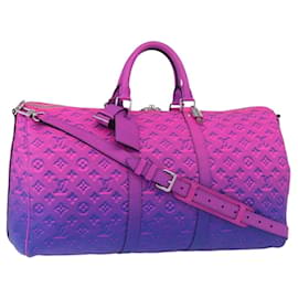 LOUIS VUITTON Taurillon Illusion Keepall Bandouliere 50 M59713 LV Auth 167272SM - Louis Vuitton