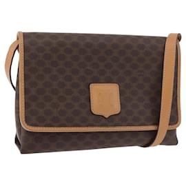 Céline Borsa a Spalla CELINE in Tela Macadam PVC Pelle Marrone Oro Autentica am11484A