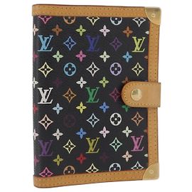 LOUIS VUITTON Monogram Multicolor Agenda PM Day Cover Black R20895 Auth bs35086A