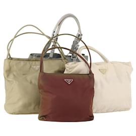 Borsa PRADA Nylon 4 Set White Khaki Light Blue Auth bs34766