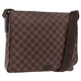 LOUIS VUITTON District MM Schultertasche Damier Ebene N41212 LV Auth bs34791