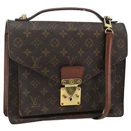 LOUIS VUITTON Borsa Monogram Monceau 28 M51185 LV Auth 178562