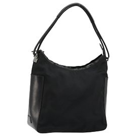 Borsa a Spalla GUCCI Nylon Nero Argento 001 3766 Auth ep14364