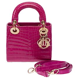 Borsa Lady Dior Crocodile Rosa - 103491