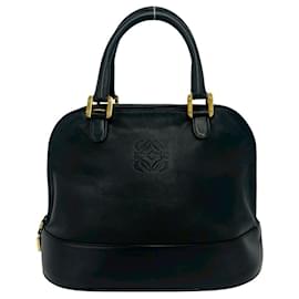Borsa a mano in pelle con logo Anagram inciso Loewe Vintage