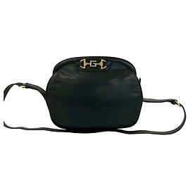 Gucci Vintage Horsebit G Hardware Leder Schultertasche