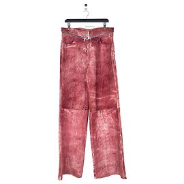 Pantalones de gamuza de pierna ancha Jean Paul Gaultier AW00