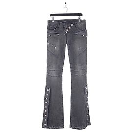 Balmain by Decarnin AW10 Flared Napoleon Biker Denim Jeans