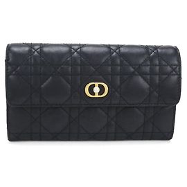 Christian Dior Bi-Fold Long Wallet in Schwarz
