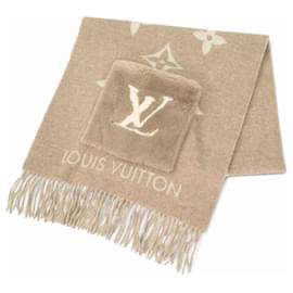 Stola in cashmere e pelliccia di visone beige Louis Vuitton