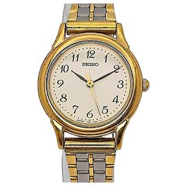 Seiko Damen Quarz Uhr Goldfarben