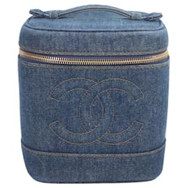 Borsa vanity verticale in denim Chanel A01998