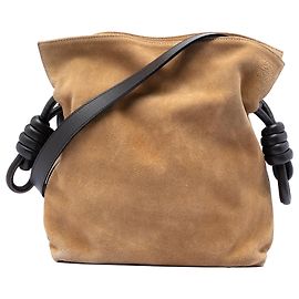 LOEWE Borsa a tracolla Flamenco Knot in scamosciato beige