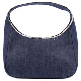 Bolso de denim con ribete de lona Blue House Check de Burberry