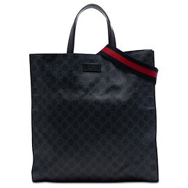 Gucci Black GG Supreme Convertible Soft Tote