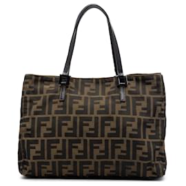 Fendi Tote aus braunem Zucca-Canvas