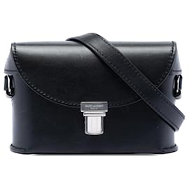 Borsa a tracolla Saint Laurent in pelle nera Tuc Box