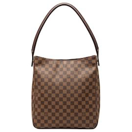 Louis Vuitton Marrone Damier Ebene Looping GM