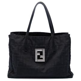 Fendi Black Zucca Canvas Tote