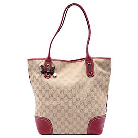 Bolso Tote Princy en lona GG beige Gucci