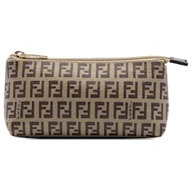 Pochette Fendi in tela Zucca marrone
