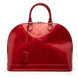 Louis Vuitton Alma GM Vernis Monogram Rosso
