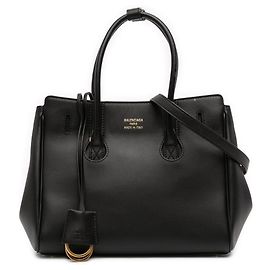 Borsa satchel Hampton Carry All in pelle di vitello liscia nera Balenciaga