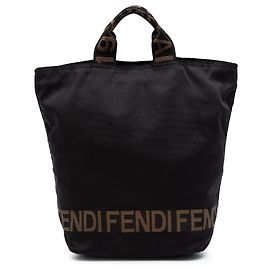 Tote in nylon marrone Fendi