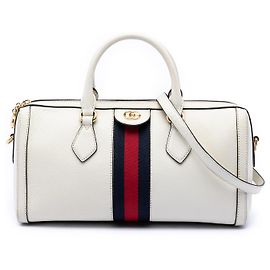 Borsa Gucci Beige Medium in pelle di vitello Web Ophidia