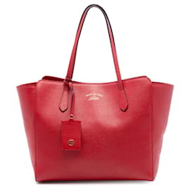 Tote Swing in pelle rossa misura Medium Gucci