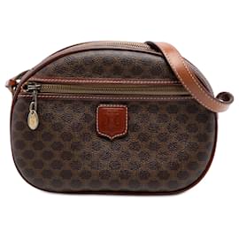Celine Sac bandoulière en toile enduite Macadam marron - Céline