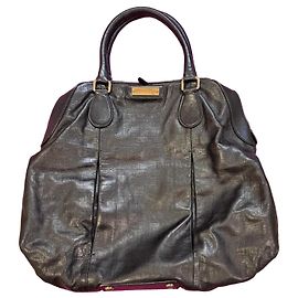 Borsa a mano in pelle nera Gianfranco Ferré