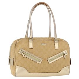 Borsa GUCCI GG Canvas Oro 002 1115 Auth 178250