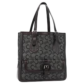 Céline Borsa Tote CELINE C Sulky in tela Grigio Argento Auth ka4159