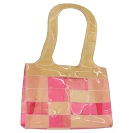 Sac cabas CHANEL Choco Bar en vinyle beige CC Auth 178201