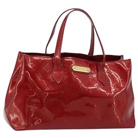 LOUIS VUITTON Borsa Monogram Vernis Wilshire PM Pomme D'amour M93642 Auth 177241