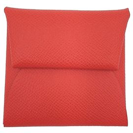 Hermès Bastia Münzportemonnaie Epsom Leder Rouge Tomate