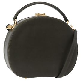 Borsa GUCCI in pelle 2way Khaki Gold Auth 178640