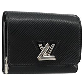 LOUIS VUITTON Epi Portefeuille twist Portafoglio Nero M63322 LV Auth bs34867A