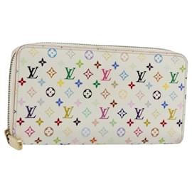 LOUIS VUITTON Monogram Multicolor Zippy Wallet White M60241 LV Auth 178601A - Louis Vuitton