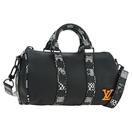 LOUIS VUITTON Bolso Keepall XS Damier Distorted City Negro M80202 LV Auth 177433SM - Louis Vuitton