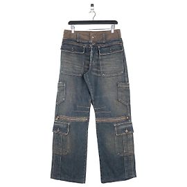 Pantaloni cargo in denim a doppia vita Dolce & Gabbana AW03
