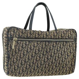 Borsa Christian Dior Trotter Canvas Blu Navy Argento Autentica 178116