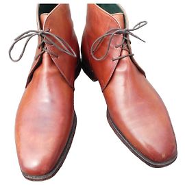Autre Marque Crockett & Jones Shipton Botines de Piel Marrón Claro