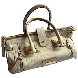 Barbara Bui Handtasche aus beigem strukturiertem Leder