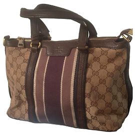 Borsa a mano Gucci GG Canvas e pelle