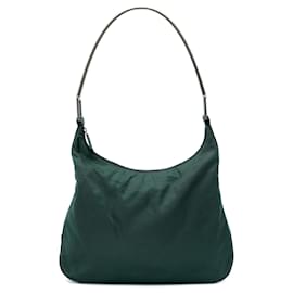 Borsa a Spalla Prada Green Tessuto